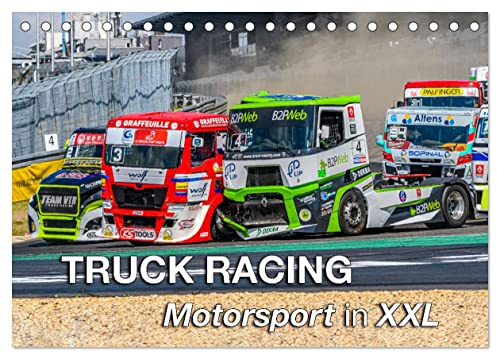 TRUCK RACING - Motorsport in XXL (Tischkalender 2026 DIN A5 quer), CALVENDO Monatskalender: Spektakuläre und adrenalinreiche Rennszenen der PS-Giganten auf dem Nürburgring (CALVENDO Sport)