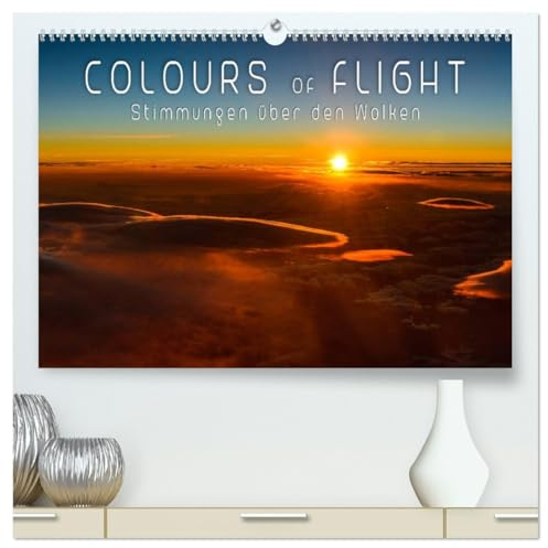 Colours of Flight - Stimmungen über den Wolken (hochwertiger Premium Wandkalender 2026 DIN A2 quer), Kunstdruck in Hochglanz: Romantische Wolkenstimmungen aus der Vogelperspektive (CALVENDO Natur)