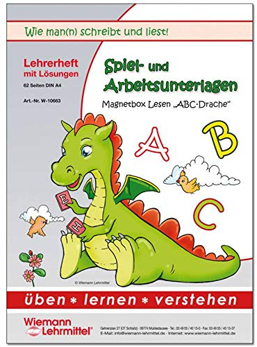 Arbeitsblätter zur Magnetbox Lesen „ABC-Drache“, Lehrerheft mit Lösungen | Wiemann Lehrmittel