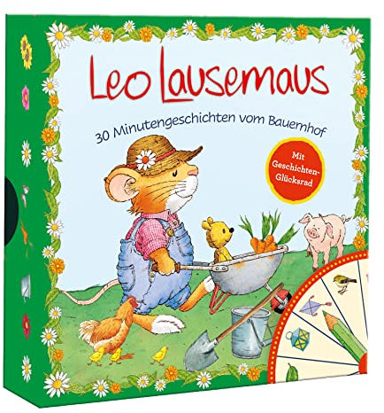 Leo Lausemaus - 30 Minutengeschichten vom Bauernhof: Geschichtenbox mit Glücksrad Vorlesegeschichten für Kinder ab 3 Jahre