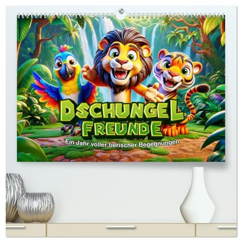 Dschungel-Freunde: Ein Jahr voller tierischer Begegnungen (hochwertiger Premium Wandkalender 2026 DIN A2 quer), Kunstdruck in Hochglanz: Tierische Freunde im Dschungel erleben. (CALVENDO Tiere)