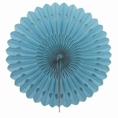 Creativery 1 Papierfächer 40cm (helltürkis/Aqua 314) // Deko Papier Fächer Rosetten Blumen Raumdeko Papierrosetten Hängedeko