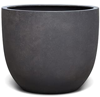 ESCHBACH® Pflanzkübel Egg Pot 40 Espresso Anthrazit Rund * 36 x 36 x 31 cm * 10 Jahre Garantie