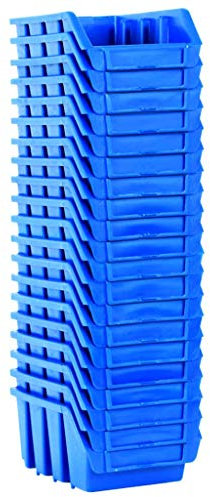 vidaXL 20x Stacking Storage Bins Stacking Boxes Tool Cases Storage Bin Pegs Set Pegboard Tool Board Parts Bin Workstation Shelf Blue Plastic