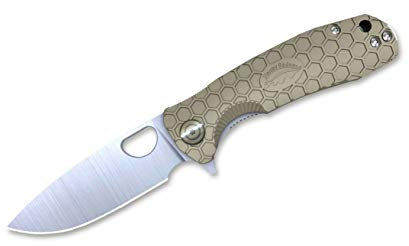 Honey Badger Unisex – Erwachsene Flipper Large Tan Taschenmesser, Braun, 20.8