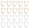 SUPERFINDINGS 20 pz Leverback Earwires 17x13mm Rotondo Ganci Orecchino Nastro in Ottone Dorato Orecchini A Cerchio con Anello Aperto per La Creazione di Gioielli