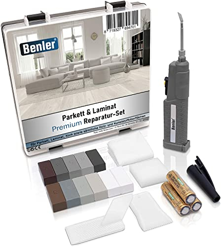 Laminat Reparaturset Grau - Profi-Set, Vinyl & Parkett Reparaturset, Holz Reparaturset, Hartwachs Reparaturset, Holzreparatur Set, Vinyl Reparaturset, Laminat Reparatur, PVC Vinylboden Reparaturset