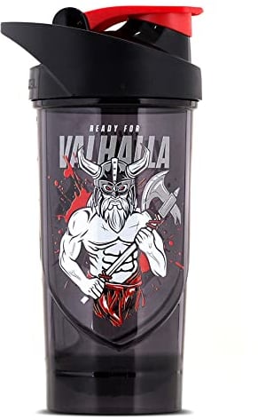 Shieldmixer Viking Eiweiß Shaker - Shaker Proteinshake - 700ml - Gym Shaker - Für eiweiß- & Sportgetränke - Shake becher - Gym Zubehör - Trinkflasche - Schwarz - Pro Classic Protein Shaker
