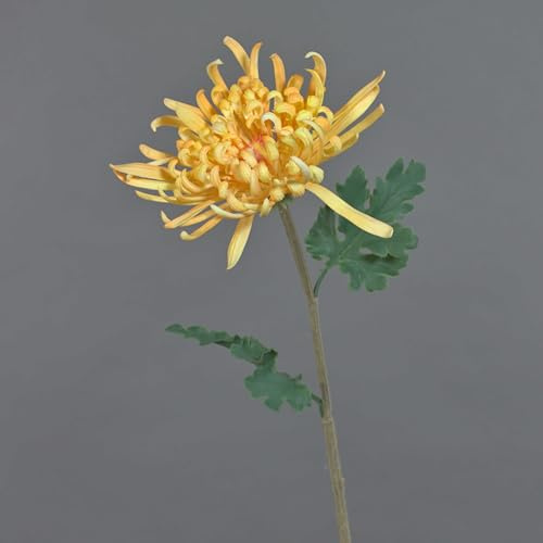artplants.de Dekoblume Chrysantheme YASULI, orange-gelb, 70 cm - Künstliche Stielblume