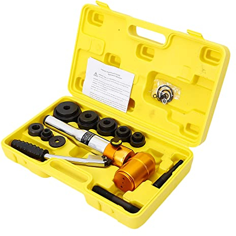 KIOPOWQ Handhydraulik Locheisen Satz Blechlocher Lochstanze Hydraulische Tool Satz mit 6 Stanzform 22.5-60.8mm