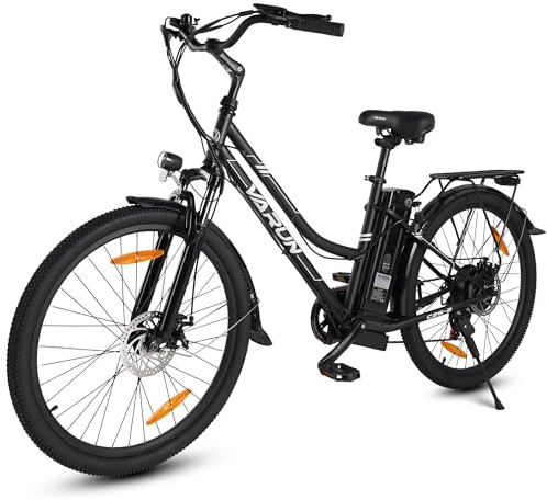 VARUN E-Bike, 26 Zoll E Bike Damen Herren mit 48V 374.4 Wh Lithium Akku, 250W 55NM Motor, Elektrofahrrad mit 5 Modi, 7-Gang, LCD-Display, E-Fahrrad bis zu 80KM, City Ebike mit EU-Konformes