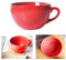 Kaffeetasse Groß Tasse 700ml Keramik Suppentassen mit Henkel,Porzellan Kaffeetasse Müslischalen Kaffeebecher Müsli Suppen Ramen Salat Schale Schüssel Groß Suppenschüssel (Rot)