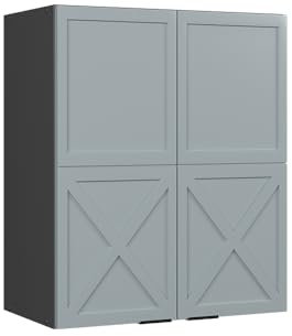 Vicco Küchenschränke Fame-Line, hängender Küchenschrank, Hellblau-grau, 60 cm
