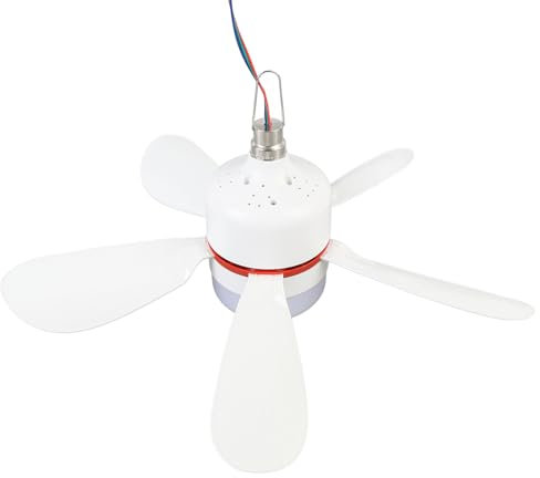 Ventilador de Techo Ventilador de Techo con Luz de 12v Cuchillas de Pesca Al Aire 16.5 Pulgadas LED Light DC Camp Camp para Campamento