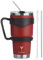 YUVONIX Stainless Steel Tumbler with Straw – Insulated Cup with Lid & Reusable Straw, Perfect for Hot & Cold Drinks. Durable and Stylish for Everyday Use. (Red)