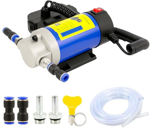 Pompa Travaso Gasolio, Pompa di Trasferimento Olio Diesel Compatibile con Makita Batteria 21V (Senza Batteria, Senza Caricabatterie) Pompa Travaso Gasolio con 2 Tubi per Trattore, Roulotte, Camion
