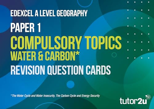 Edexcel A Level Geography Paper 1 Compulsory Topics Water and Carbon Revision Question Cards