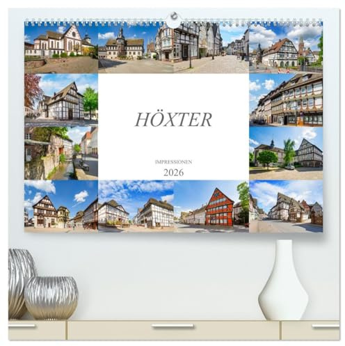 Höxter Impressionen (hochwertiger Premium Wandkalender 2026 DIN A2 quer), Kunstdruck in Hochglanz: Die Stadt Höxter festgehalten auf zwölf einmalig wunderschönen Bildern (CALVENDO Orte)