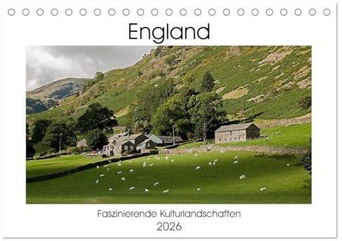 England - Faszinierende Kulturlandschaften (Tischkalender 2026 DIN A5 quer), CALVENDO Monatskalender: Der Kalender zeigt einzigartige Städteportraits und Landschaften in England. (CALVENDO Orte)