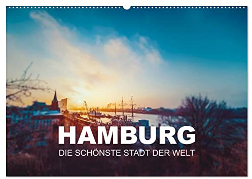 Hamburg - die schönste Stadt der Welt (Wandkalender 2026 DIN A2 quer), CALVENDO Monatskalender: Motive von der Elbe über St. Pauli bis zur Alster (CALVENDO Orte)