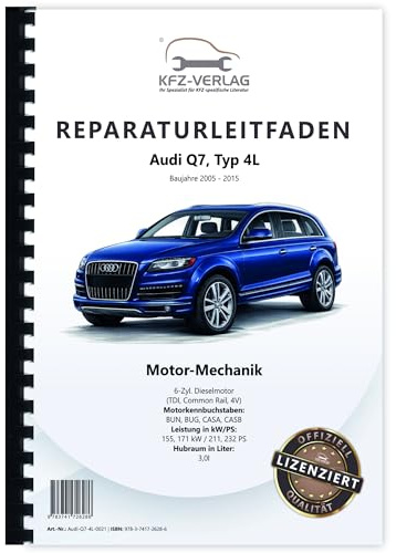 Audi Q7 Typ 4L (05-15) 6-Zyl. Dieselmotor 211-232 PS Mechanik Reparaturanleitung