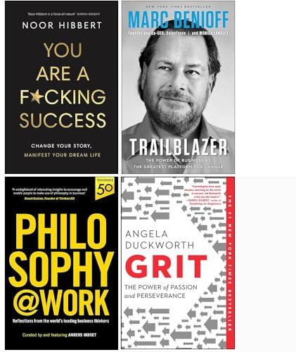 You Are A F*cking Success, Trailblazer, Philosophy@Work & Grit The Power of Passion and Perseverance 4 Books Collection Set