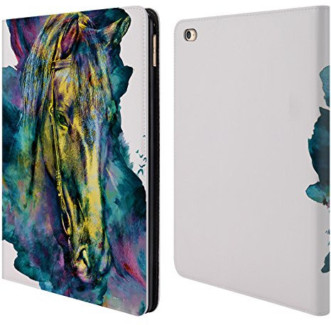 Head Case Designs Licenciado Oficialmente Riza Peker Caballo Animales Carcasa de Cuero Tipo Libro Compatible con Apple iPad Air 2 (2014)