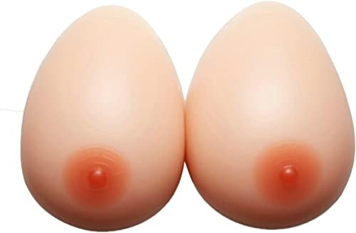 1 Pair Mastectomy Postoperative Silicone Breast Forms Artificial Silicone False Breast For Woman(6XL(42E/46D/48C,2000g/pair), Skin Color