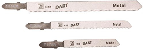 DART Metal Cutting Jigsaw Blade | 8 TPI | 75mm | Suitable for Mild Steel and Aluminium | Set of 5 | Silver