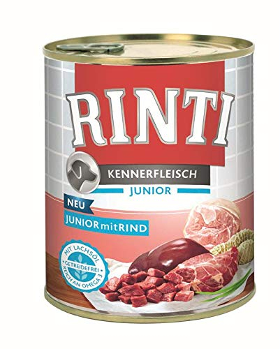 Rinti Kennerfleisch Junior Rind 800g - Sie erhalten 12 Packung/en; Packungsinhalt 0,8 kg