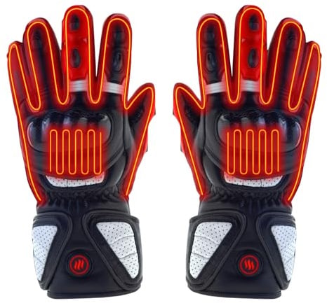 Glovii Akku Beheizte Motorradhandschuhe aus Leder