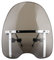 Motorrad zubehör Spoiler Windschutzscheibe Motorrad Windabweiser, Universal Motorrad Windschutzscheibe Windschutzscheibe 22-25mm Lenkerbefestigung(Rauchig)