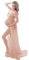 FEOYA Robes Enceintes Maternité Photographie Robe Sexy Longue Jupe en Mousseline de Soie Fente Avant pour Souvenirs Photographie Rose L