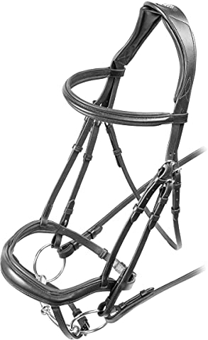 Shires Velociti Ergonomic Flash Trensenzaum, extra voll, schwarz