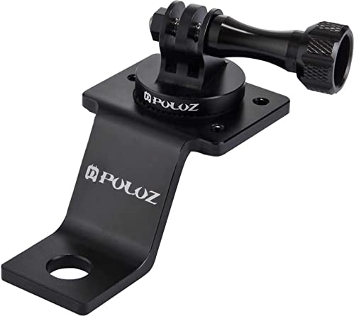 PULUZ Motorcycle Fixed Holder Mount, Aluminum Alloy Moto Mirror/Pinch bolt Mount Clip for GoPro HERO Max 12 11 10 9 8 7,DJI OSMO Action, insta360 and Other Action Cameras (Black)