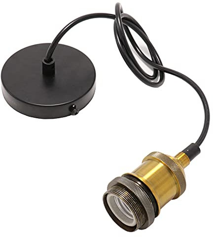 E27 Lampes Suspendue Accessoires avec 1 Mètre de Câble Réglable Suspension Industrielle Suspensions D'éclairage Intérieur Utilisé dans Les Magasins de Vêtements, Les Hôtels, Les Cuisines-Noir