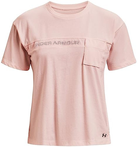 Under Armour, Pocket Mesh Graphic, T-Shirt, Rose, SM, Femme