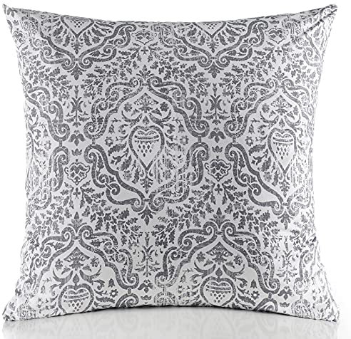 Kissenbezug Kissenhülle KopfKissenbezug Pillow Cover Pillowcase 40x40 40x60 40x80 50x50 80x80 2er-Set Doppelpack 100% Baumwolle, Farbe: Grau Schwarz Weiß, (Größe: 50 x 50 cm)