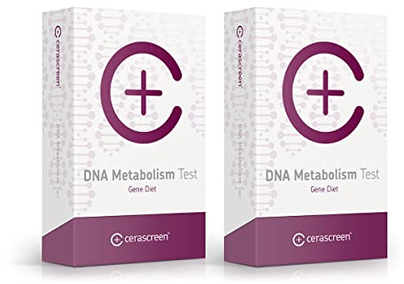 Test DNA Metabolismo - confezione doppia di CERASCREEN - Dieta genetica | Analisi moderna del DNA | La giusta dieta per il tuo corpo e i tuoi geni | Secondo le scoperte scientifiche