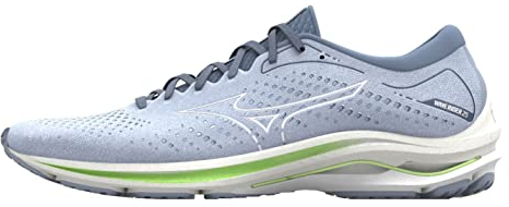 Mizuno Damen Wave Rider Walking-Schuh, Heather/White/NeoLime, 38.5 EU