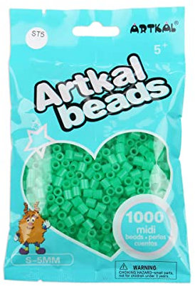 ARTKAL® Midi 5 mm Bügelperlen Beads / 1000 Stück / ST05 Transparent Green