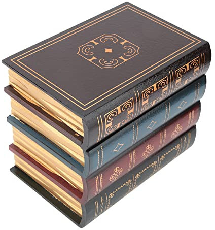 Stockage de Livres Secrets, Faux Livre Boîte de Rangement Maison Livres Creux pour la Décoration D'étagère de Bureau #1 Style Européen Vintage Décoratif (Modèle B)
