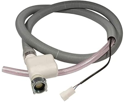 CG94 - Tubo di Carico Flessibile Universale per Lavastoviglie 1.93m | Con Acqua Stop Elettrificato | Compatibile con Sm!eg, Ari!ston, Elt!ek, Grigio