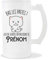 Planetee Chope de bière Prénom personnalisable Chat bas les pattes | Verre pinte de bière idée cadeau personnalisé drôle et original pour collègue de travail famille et amis