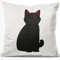 JUNIWORDS Kissen, Devil Cat, 40 x 40 cm, Flauschig Samtweich Weich (1008518)