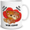 TRIOSK Tasse Bär mit Bären Spruch Ich Deins Du Meins Valentinstag Sprüche Geschenk lustig für Sie Ihn Männer Frauen verliebte Paare