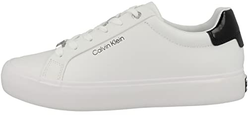 Calvin Klein Damen Vulc LACE UP HW0HW01406 Vulkanisierte Sneaker, Weiß (Bright White), 40 EU