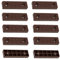 AERZETIX - C65815-10 Stück Möbelgleiter/Füße 56x16x7 mm aus Kunststoff zum anschrauben, rechteckig - Farbe braun - Tisch Schrank kommode wandschrank Bett keil zubehör bodenschutz höhe