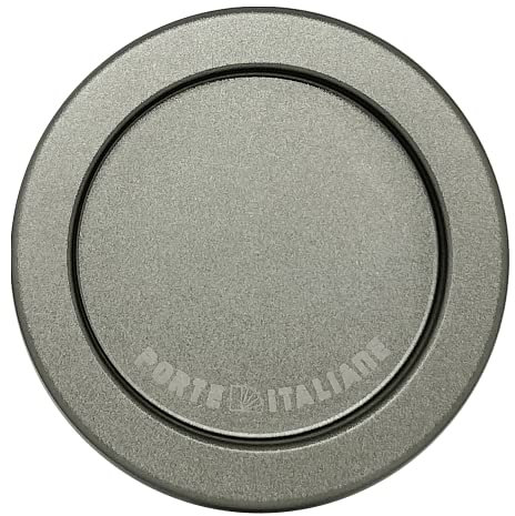 FIP, Coppia di Maniglie Tonde per Porte in Vetro, 5cmx5cmx6mm, con Adesivi 3M Inlusi, in Alluminio Resistente, Grigio Siderale