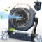 Ausic Portable Misting Camping Fans, [Max 35H Runtime] Outdoor Cooling Fan for Patios, 8 Inch Battery Operated Rechargeable Fans, Water Spray Fan with LED Light, Travel Beach Camp Essential
